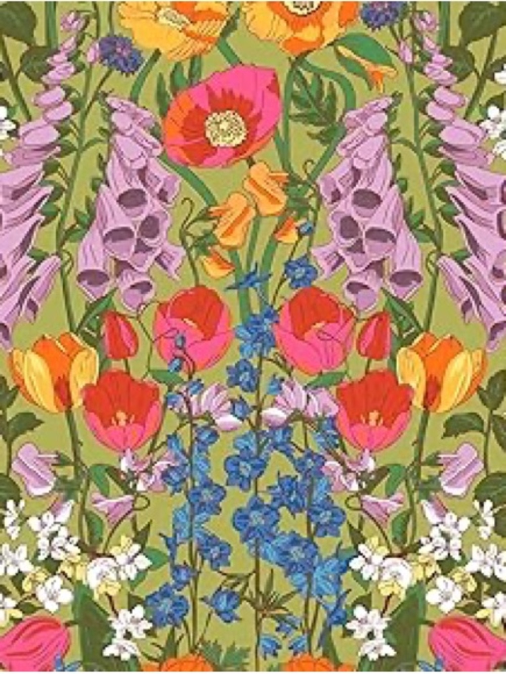 Floral Quilted Tote Bag - Green Multicolor - Picture 5 of 5
